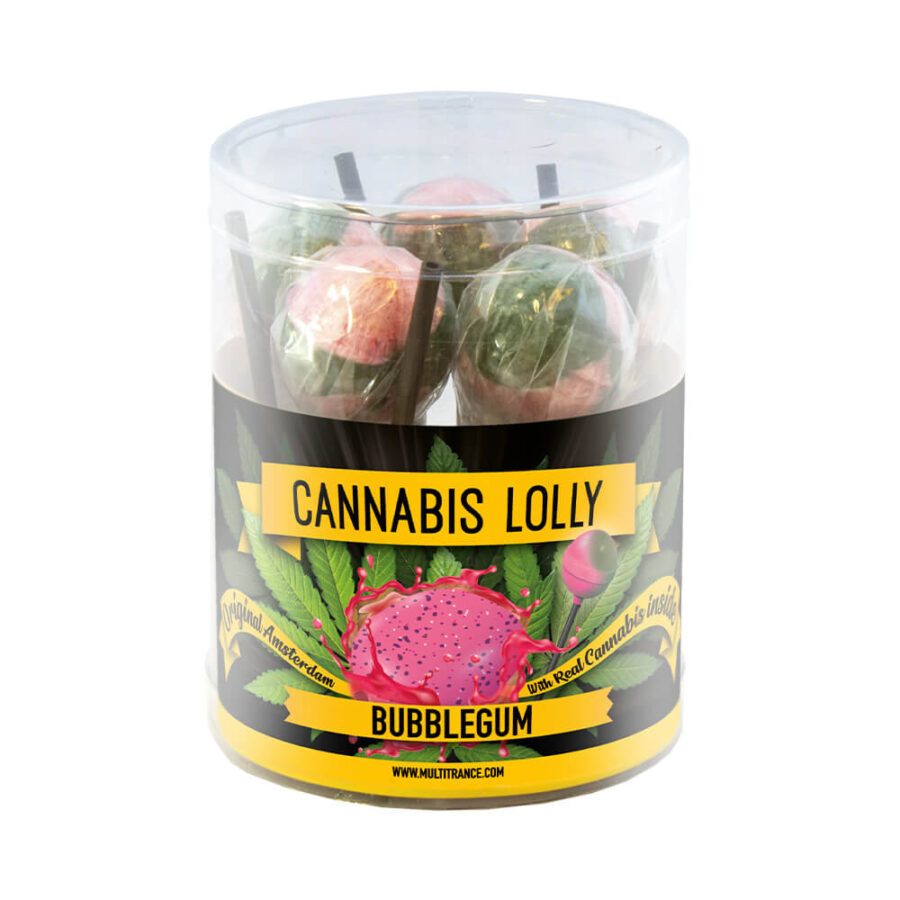 Cannabis Lollipops Bubblegum Flavour Giftbox 10pcs (12packs/masterbox)