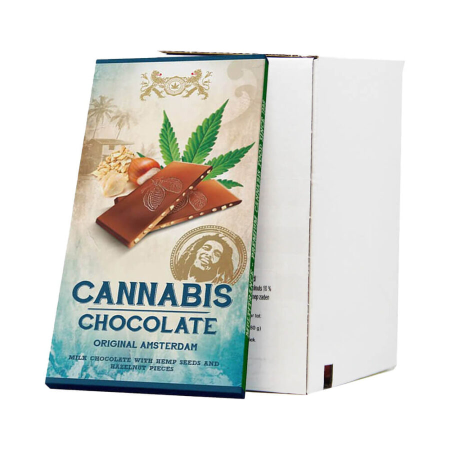 Cannabis Milk Hempseeds and Hazelnuts Chocolate (15pcs/display)