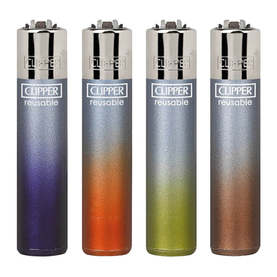 Clipper Lighters Blue Crystal Gradient (24pcs/display)