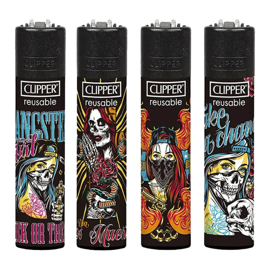 Clipper Lighters She Skull (24pcs/display)