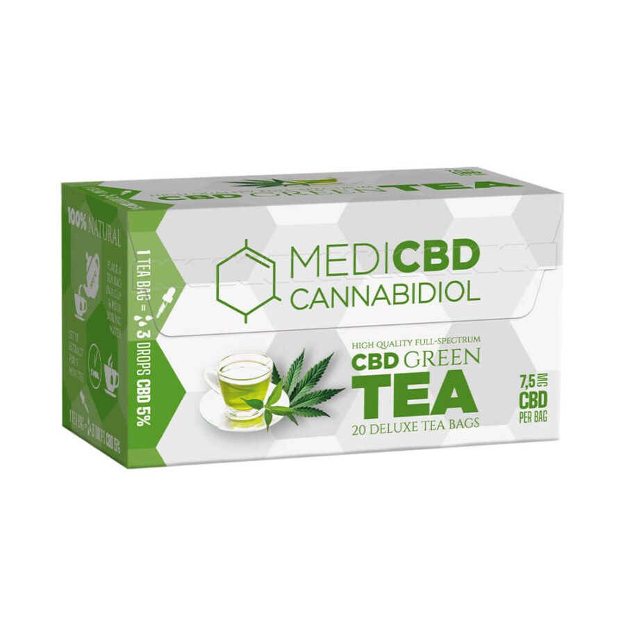 MediCBD Cannabis Green Tea 7.5mg CBD (10packs/lot)