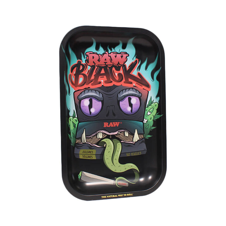 RAW Black Monster Rolling Tray Medium 17.5 x 27.5cm