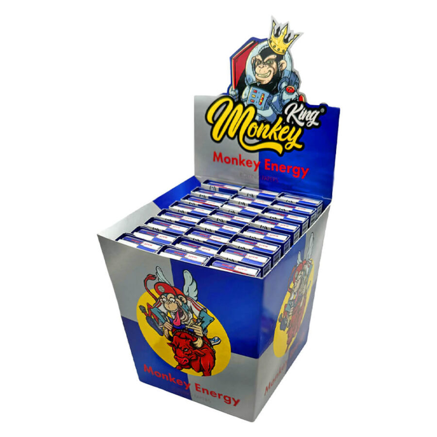 Monkey King Rolling Papers with Filter Tips Monkey Energy (24pcs/display)