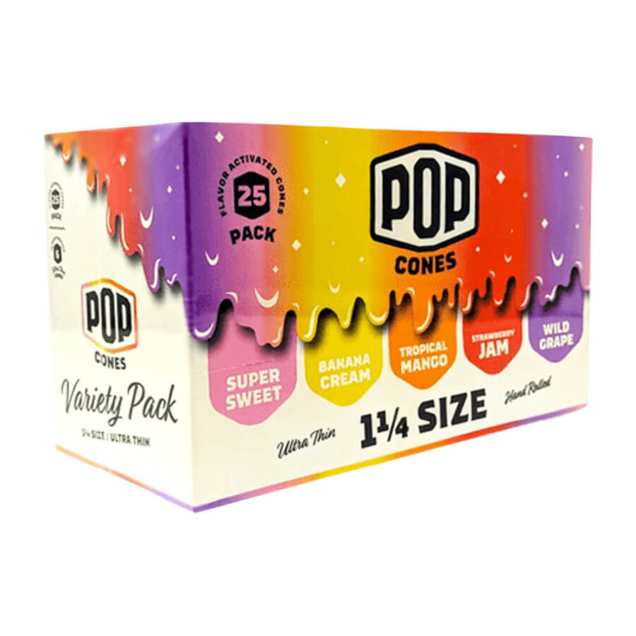 Pop Cones 1 1/4 Ultra Thin Variety Pack (25pcs/dispay)