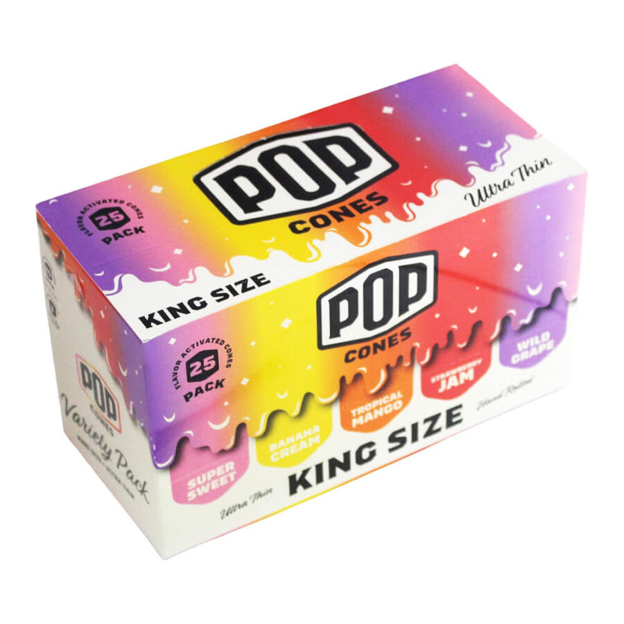 Pop Cones Ultra Thin King Size Variety Pack (25pcs/dispay)