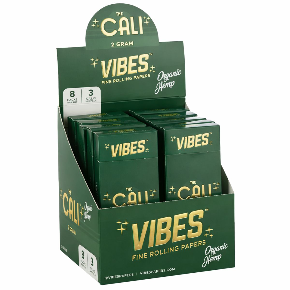 VIBES The Cali Cones Organic Hemp 2g 3-Pack (8pcsdisplay) VIBES The Cali Cones Organic Hemp 2g 3 Pack 8pcsdisplay