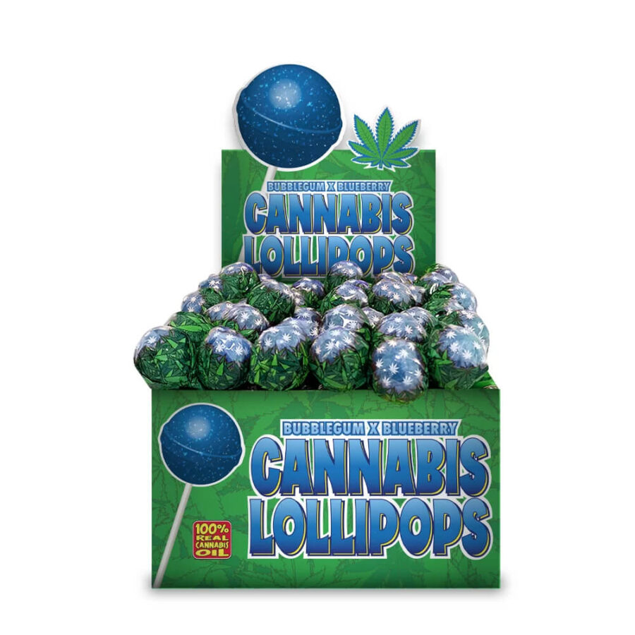 The Hempy Lab Cannabis Lollipops Blueberry (70pcs/display)