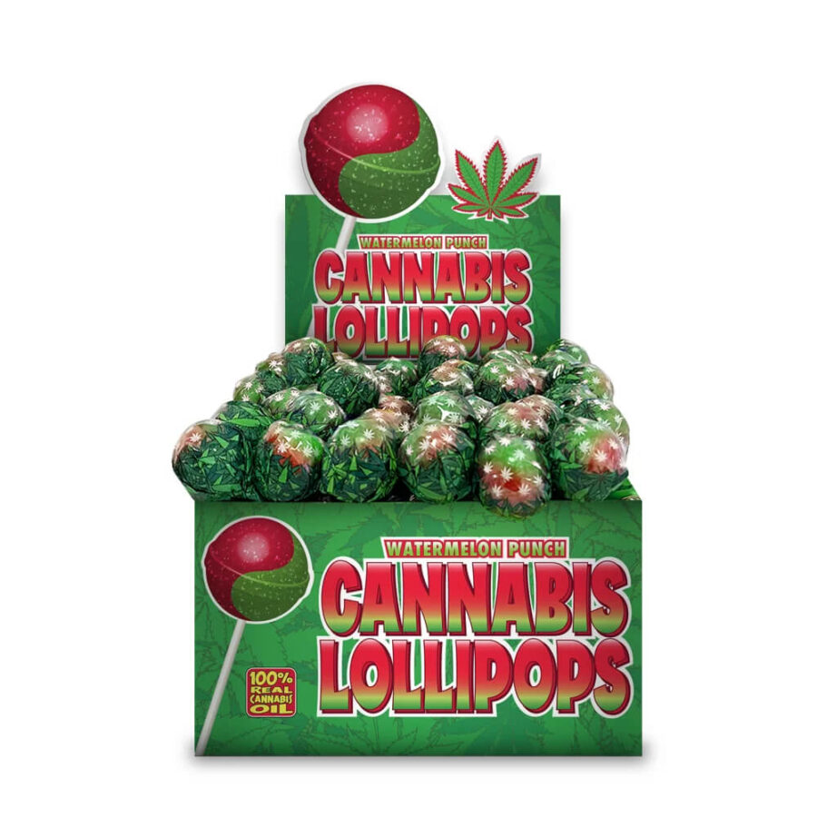 The Hempy Lab Cannabis Lollipops Watermelon Kush (70pcs/display)