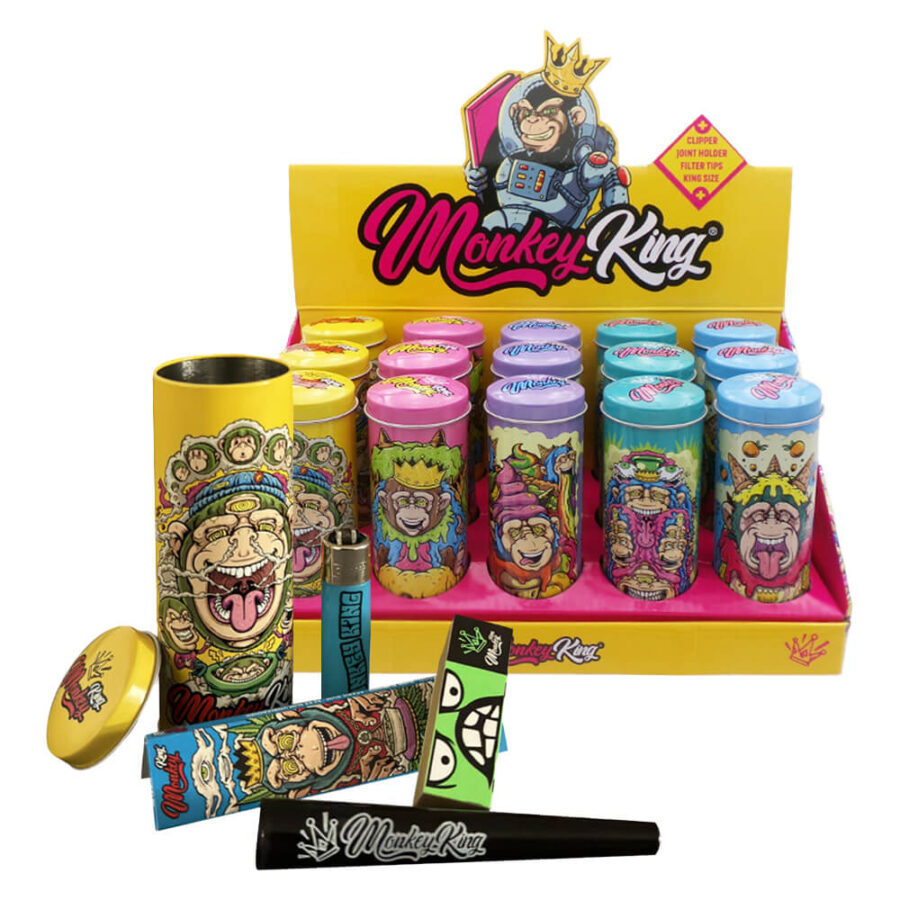 Monkey King Monkey Pack Round Tin Box (15pcs/display)