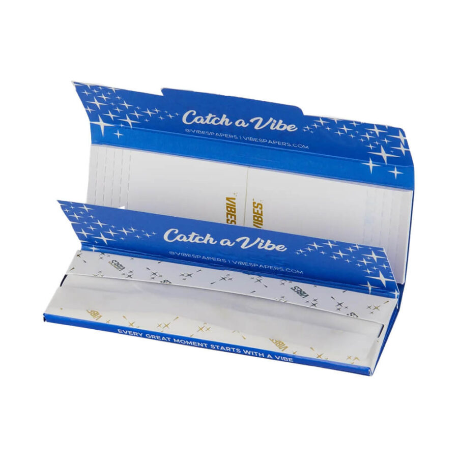 VIBES Rolling Papers King Size Slim with Tips Rice (24pcs/display)