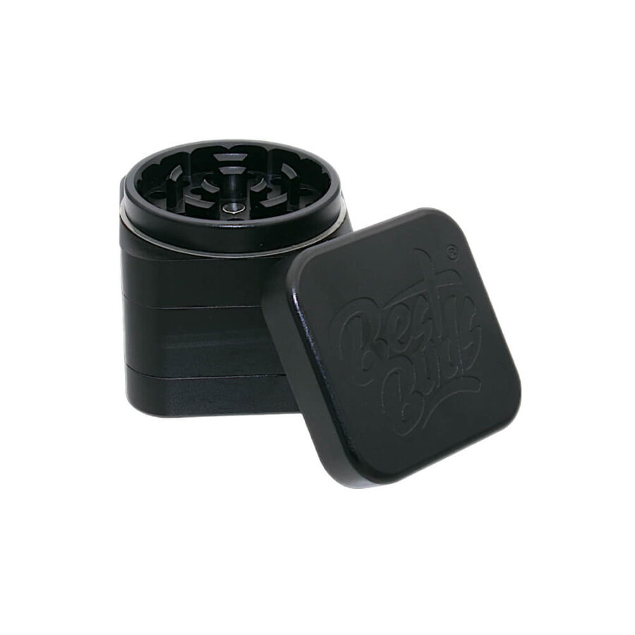 Best Buds The Cube Aluminium Grinder Black 4 Parts (50mm)