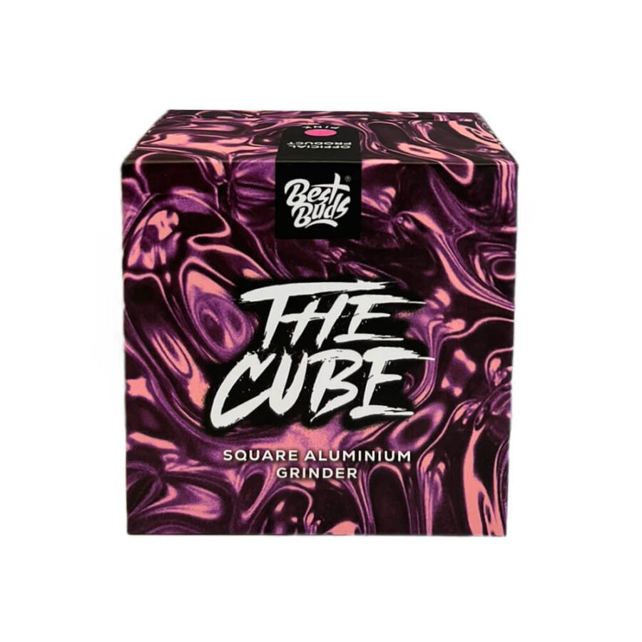 Best Buds The Cube Aluminium Grinder Pink 4 Parts (50mm)