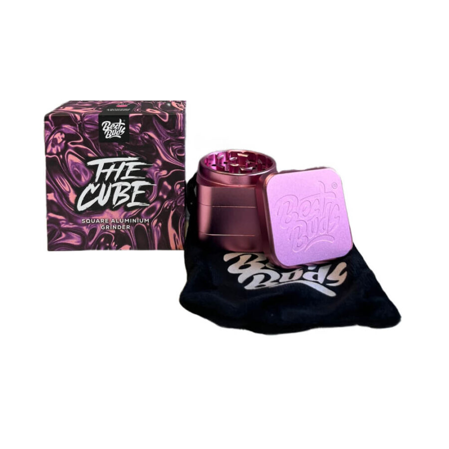 Best Buds The Cube Aluminium Grinder Pink 4 Parts (50mm)