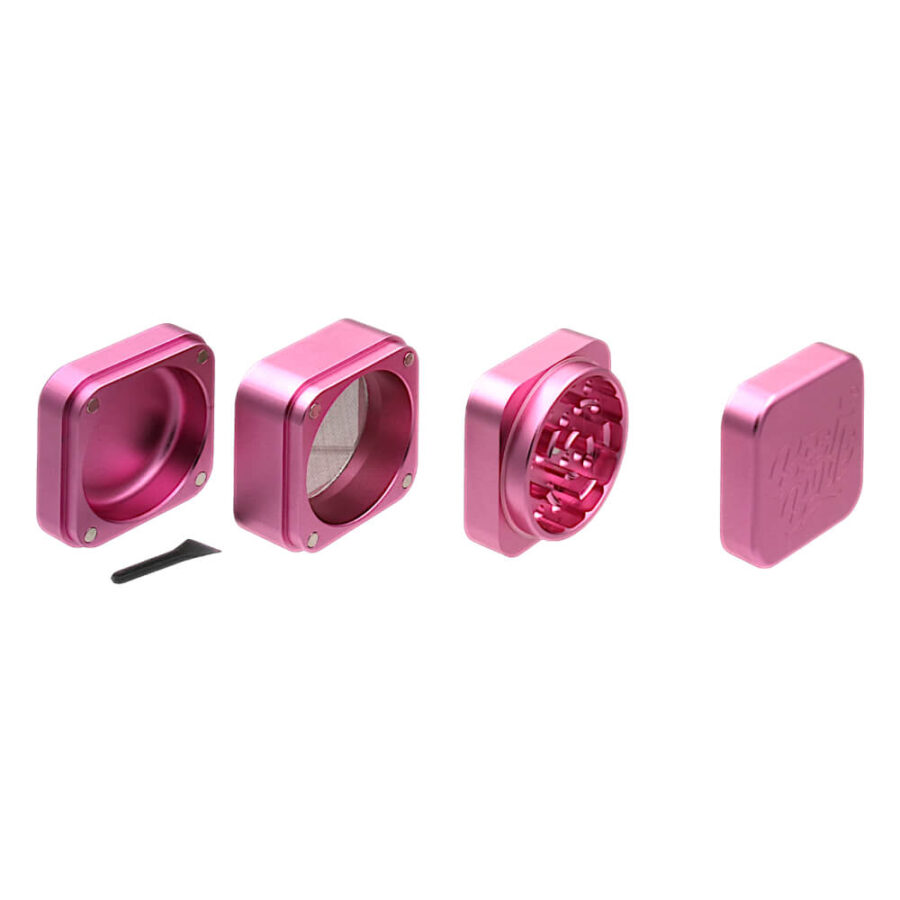 Best Buds The Cube Aluminium Grinder Pink 4 Parts (50mm)