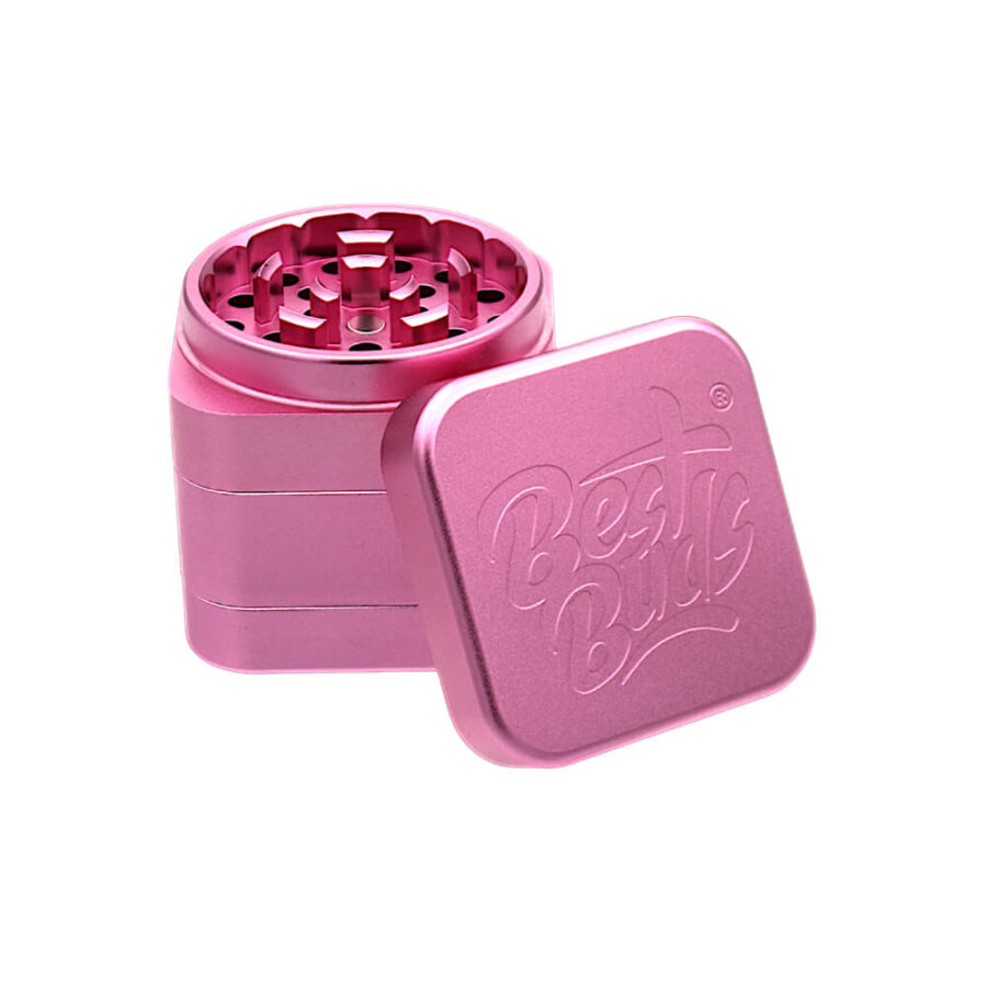 Best Buds The Cube Aluminium Grinder Pink 4 Parts (50mm)