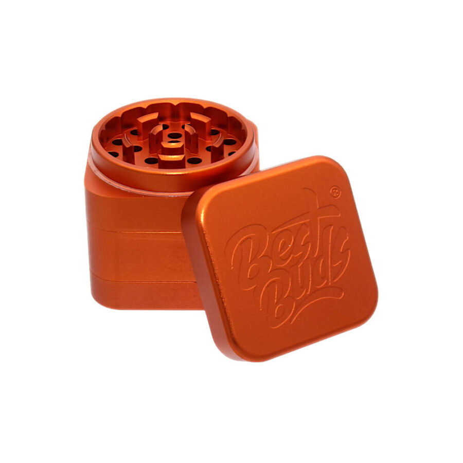 Best Buds The Cube Aluminium Grinder Rust 4 Parts (50mm)