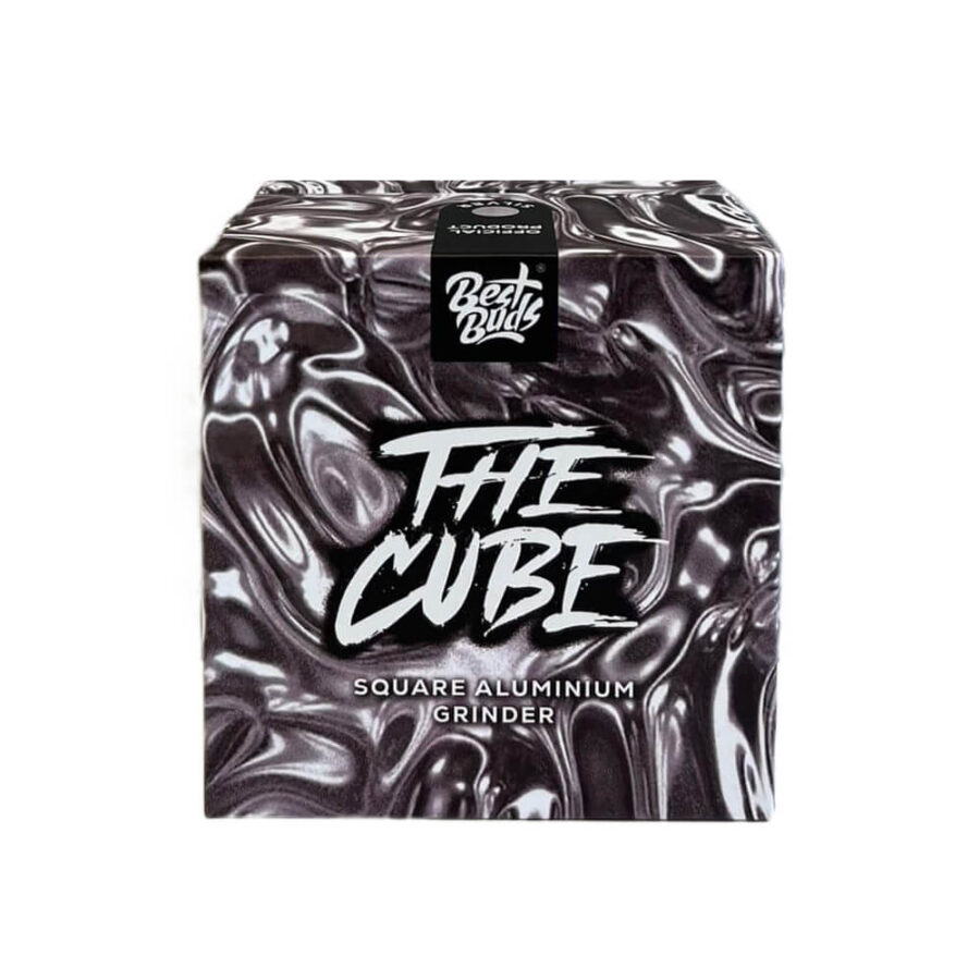 Best Buds The Cube Aluminium Grinder Silver 4 Parts (50mm)