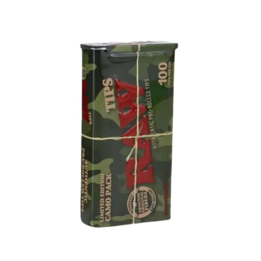 RAW Camo 100 Pre-Rolled Tips Limited Edition (6tins/display)