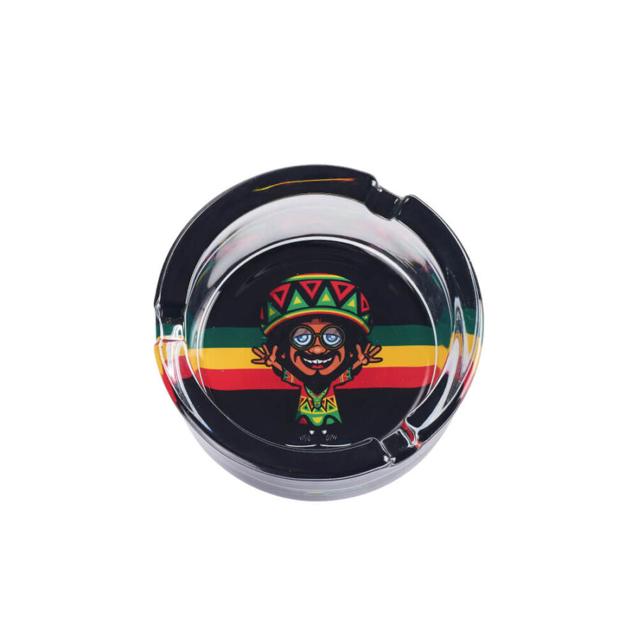 Champ High Rasta Life Glass Ashtray (6pcs/display)