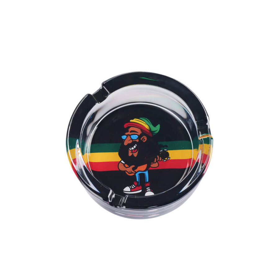 Champ High Rasta Life Glass Ashtray (6pcs/display)