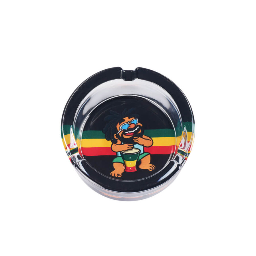 Champ High Rasta Life Glass Ashtray (6pcs/display)