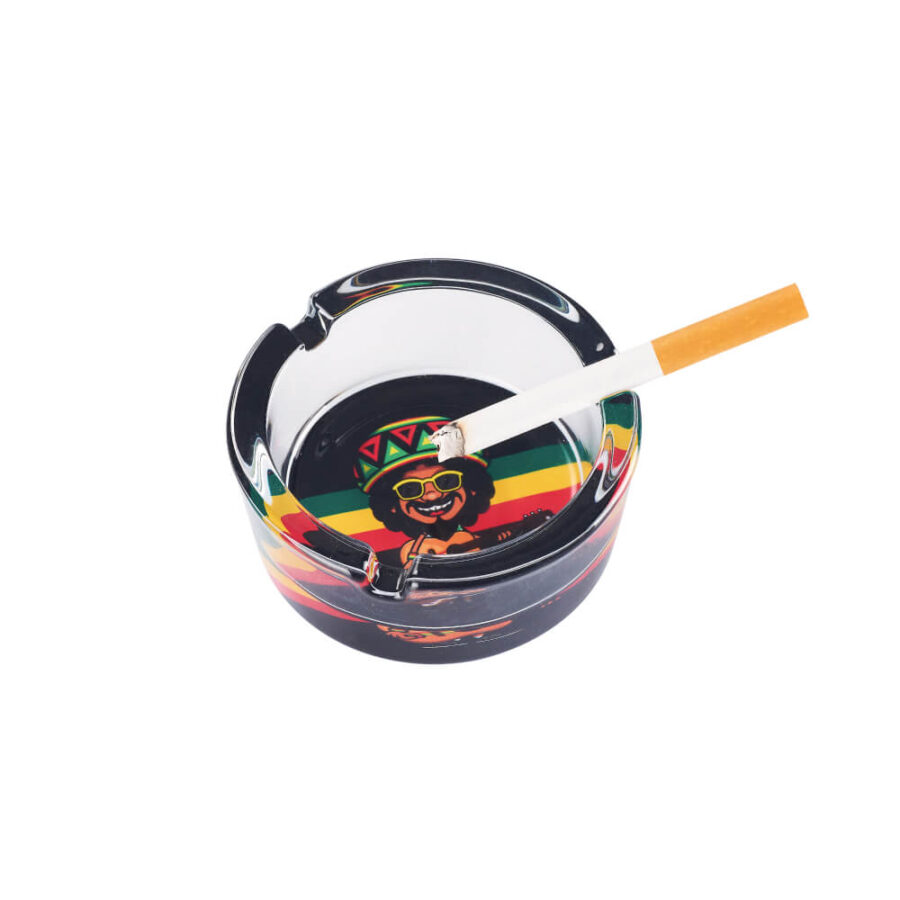 Champ High Rasta Life Glass Ashtray (6pcs/display)