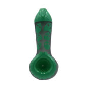 Skull Pattern Glass Pipe 10 cm