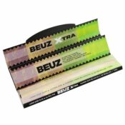 Beuz Xtra Slim Long Brown Unbleached Rolling Papers 125mm Tips 24 Booklets 5