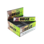 Beuz Xtra Slim Long Brown Unbleached Rolling Papers 125mm + Tips 24 Booklets