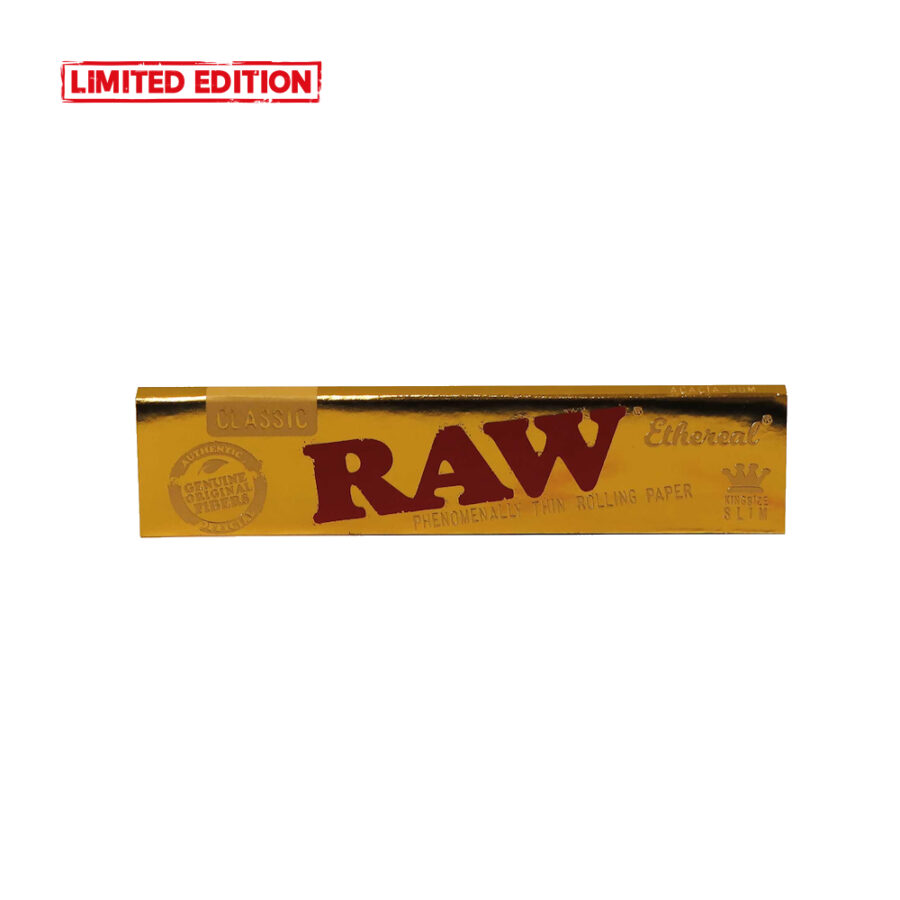 RAW Kingsize Slim Classic Thin Ethereal Acacia Gum Rolling Papers (50pcs/display)