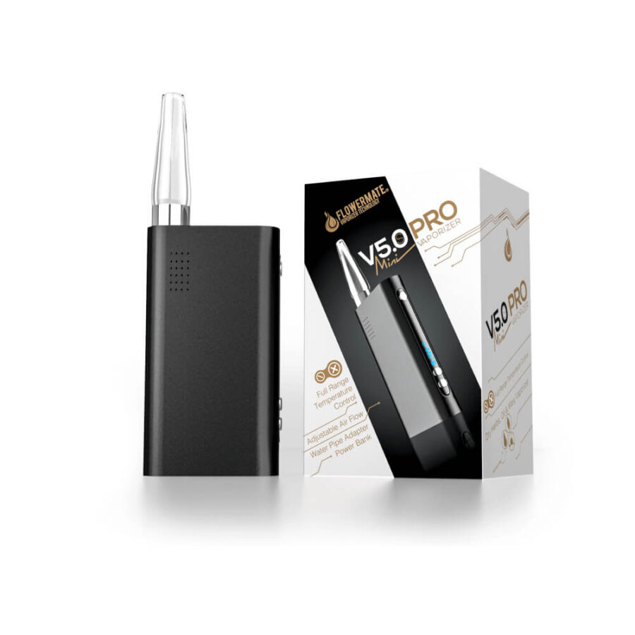 Flowermate V5.0s Mini Pro Dry Herb Vaporizer Complete Kit Black