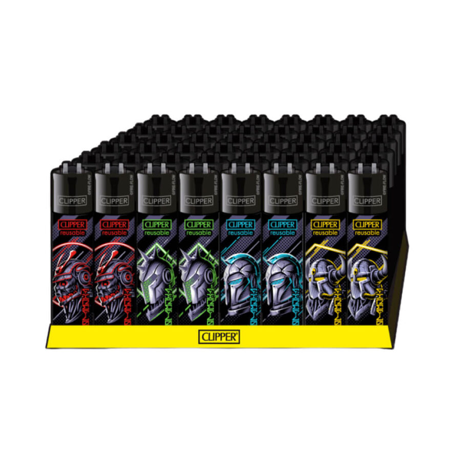 Clipper Lighters Classic Cyborg Warriors (48pcs/display)