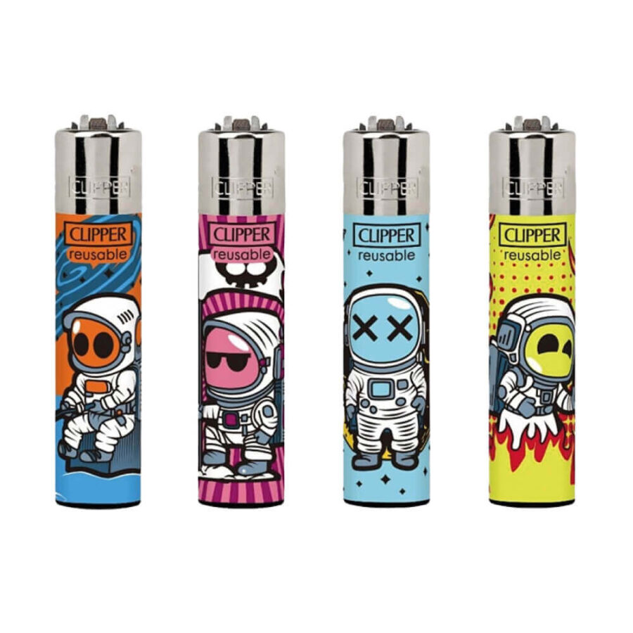 Clipper Lighters Classic Funny Astronauts (24pcs/display)