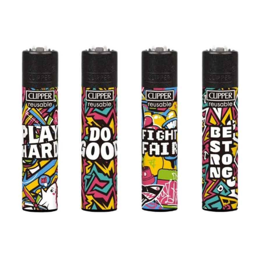 Clipper Lighters Classic Graffiti Motos (24pcs/display)