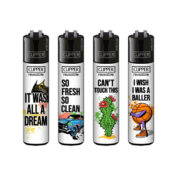 Clipper Lighters Classic Hip-Hop Slogan #2 (48pcs/display)