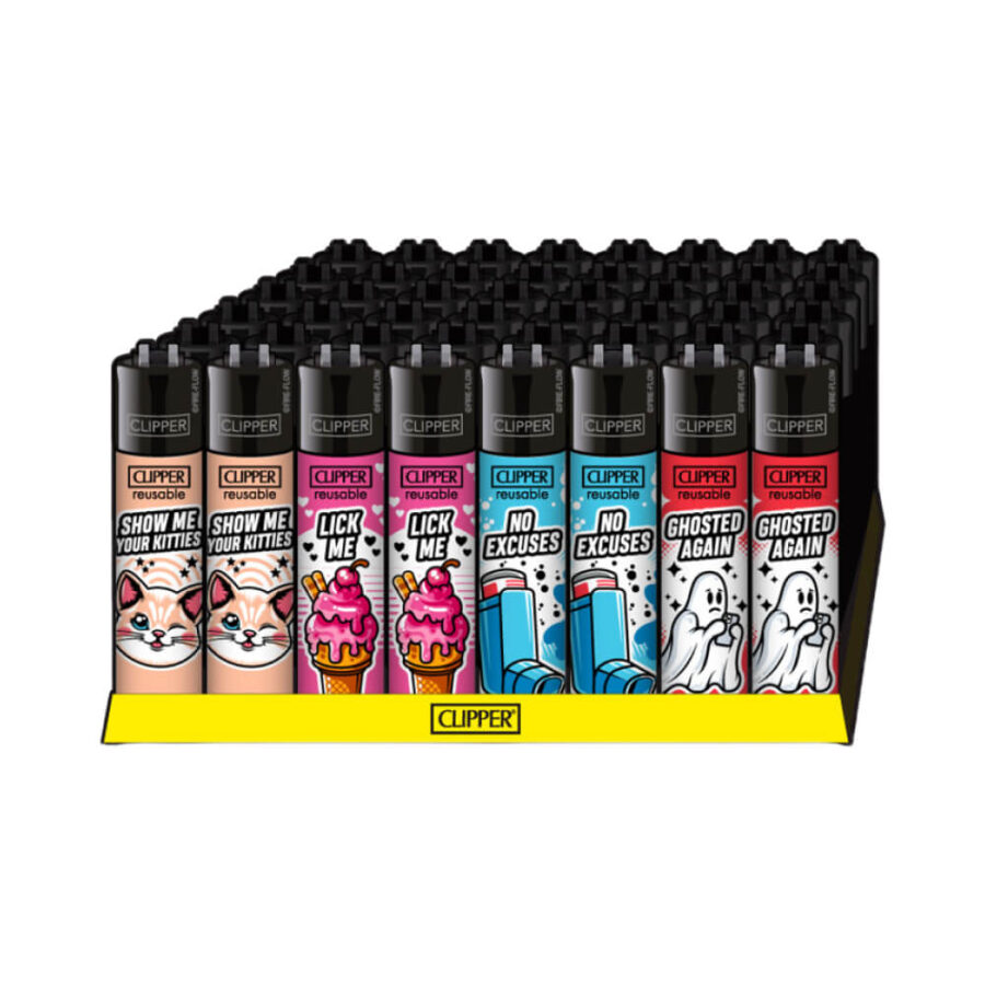 Clipper Lighters Classic Mix Slogan #12 (48pcs/display)