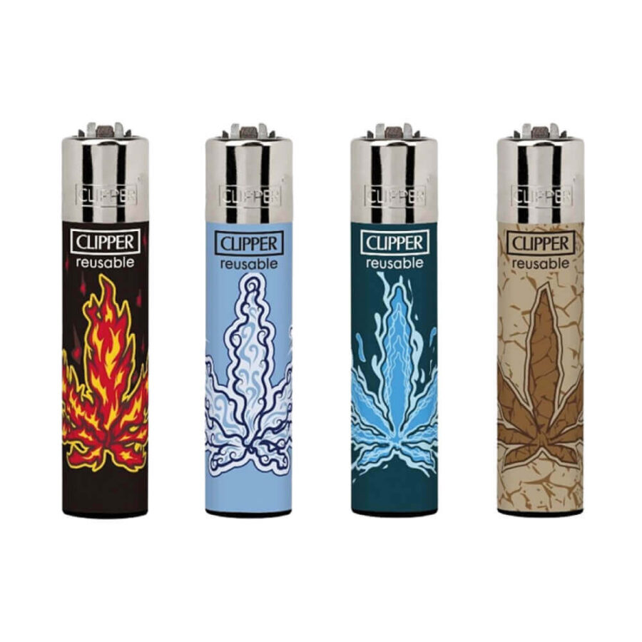 Clipper Lighters Classic Weed Elements (24pcs/display)