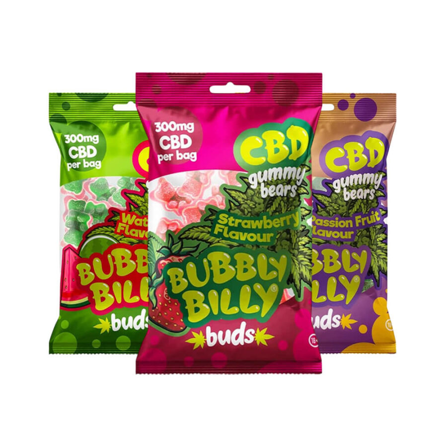 Bubbly Billy Buds CBD Gummy Bears 300mg CBD (40packs/box)