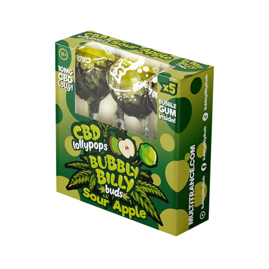 Bubbly Billy Buds CBD Lollipops Cotton Candy 10mg CBD 5pcs Per Pack (12packs:display)-Wholesale-6