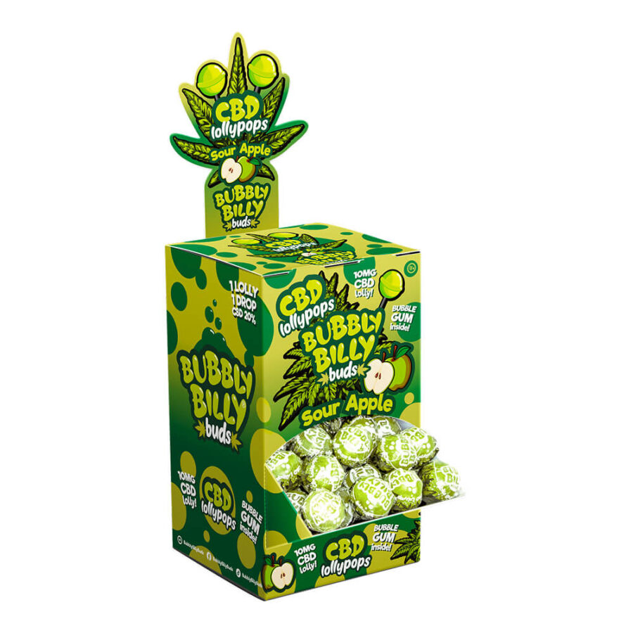 Bubbly Billy Buds Lollipops 10mg CBD (100pcs/display)