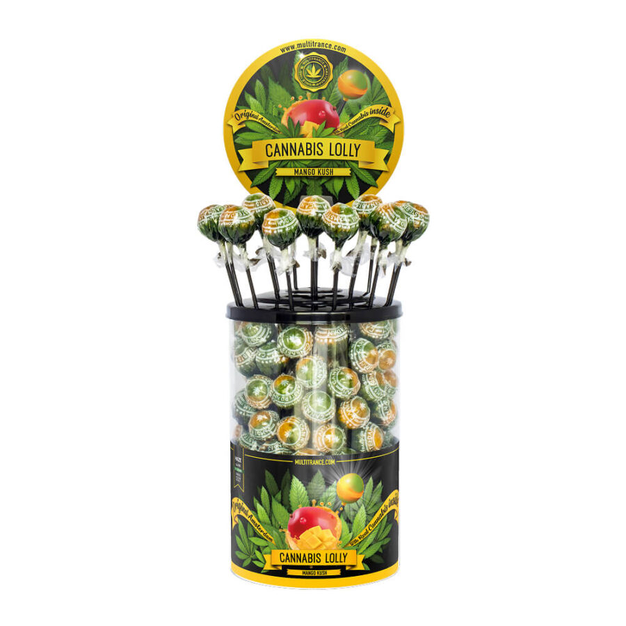 Cannabis Lollipops Mango Kush (100pcs/display)