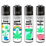 Clipper Lighters Classic Cute Weed (48pcs/display) Clipper Lighters Classic Cute Weed