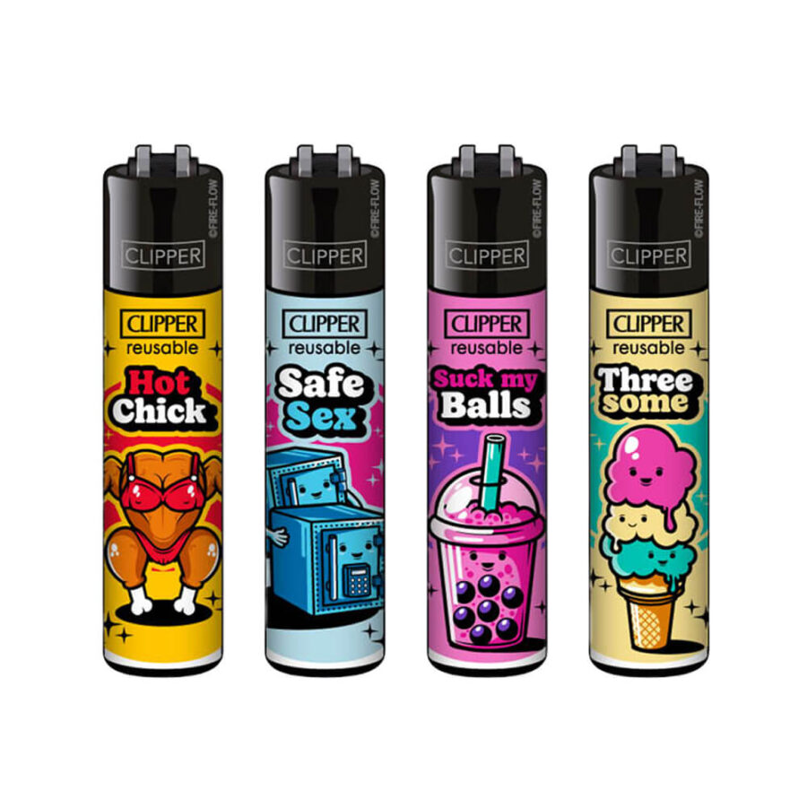 Clipper Lighters Classic Porn Slogan #7 (48pcs/display)