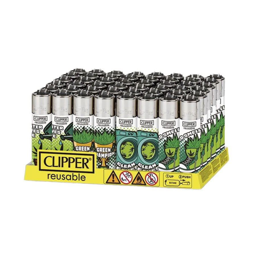 Clipper Lighters Classic Weed Status (48pcs/display)