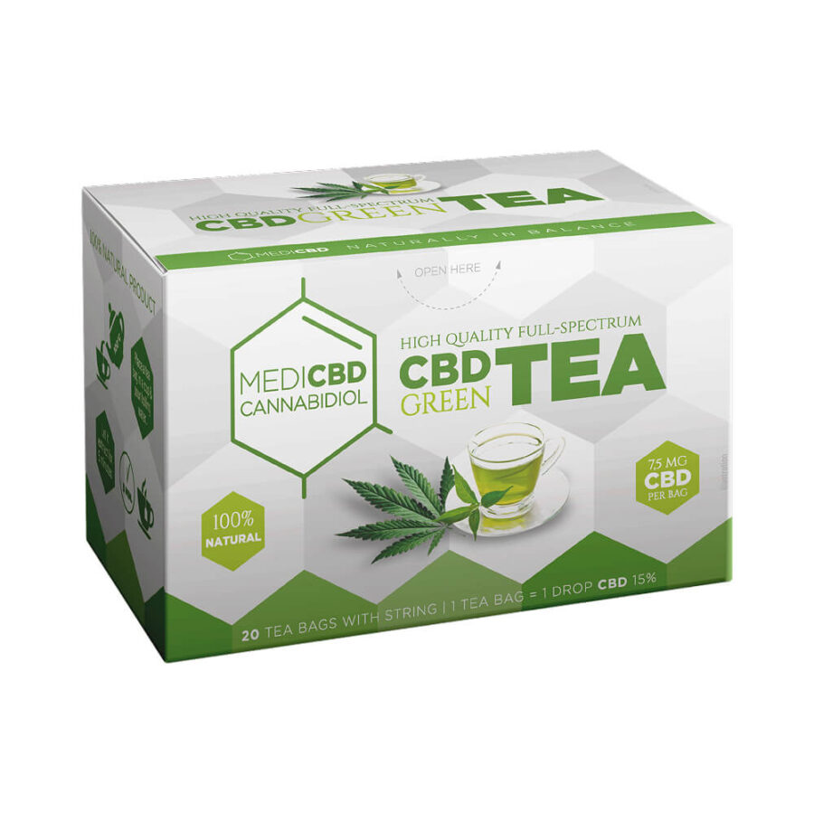 MediCBD Cannabis Green Tea 7.5mg CBD (10packs/lot)