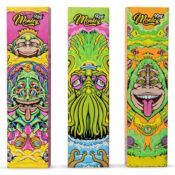 Monkey King Unbleached Rolling Papers Rainbow Hypnotic King Size Slim with Tips 24pcsdisplay 2