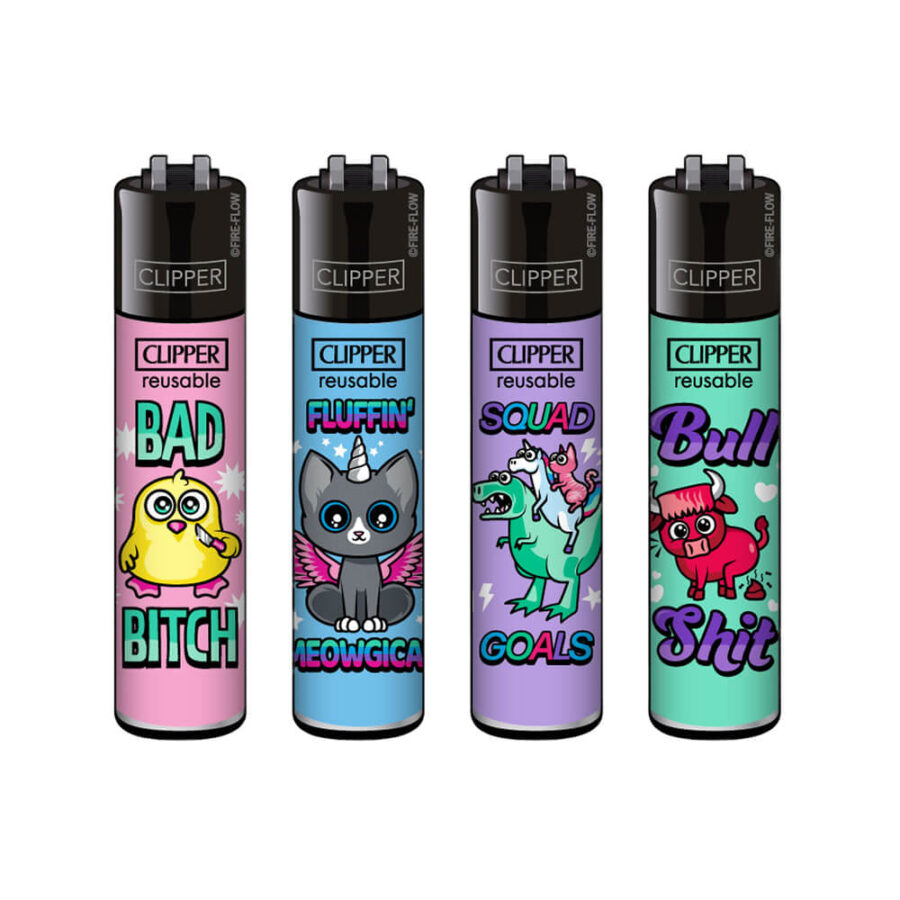 Clipper Lighters Classic Cute Slogans #2 (48pcs/display)