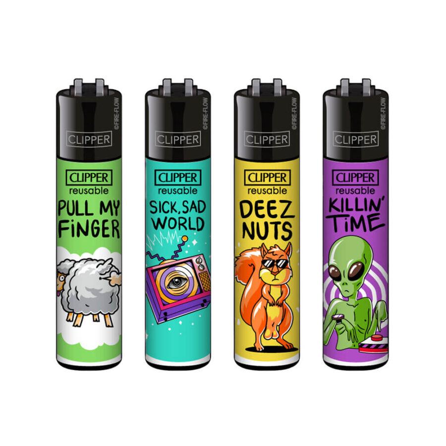 Clipper Lighters Classic Mix Slogan #4 (48pcs/display)