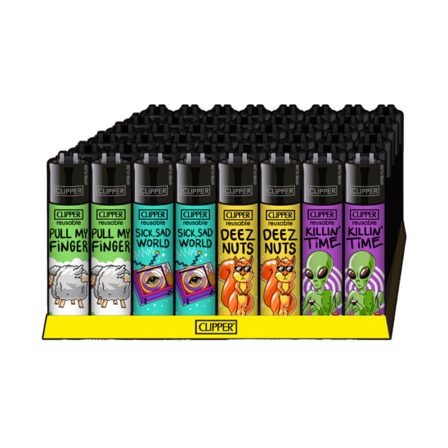 Clipper Lighters Classic Mix Slogan #4 (48pcs/display)