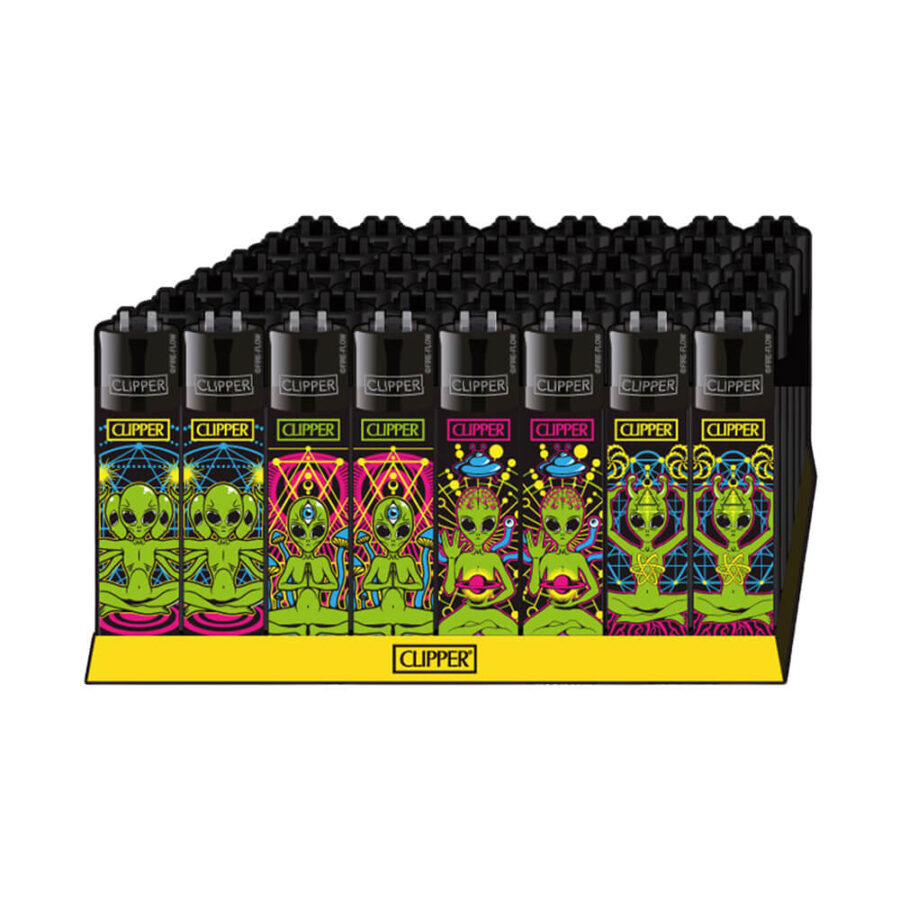 Clipper Lighters Classic Trippy Alien (48pcs/display)